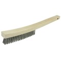 Weiler Plater's Brush, Stainless Steel Fill, 3 x 19 Rows, Curved Handle 44660